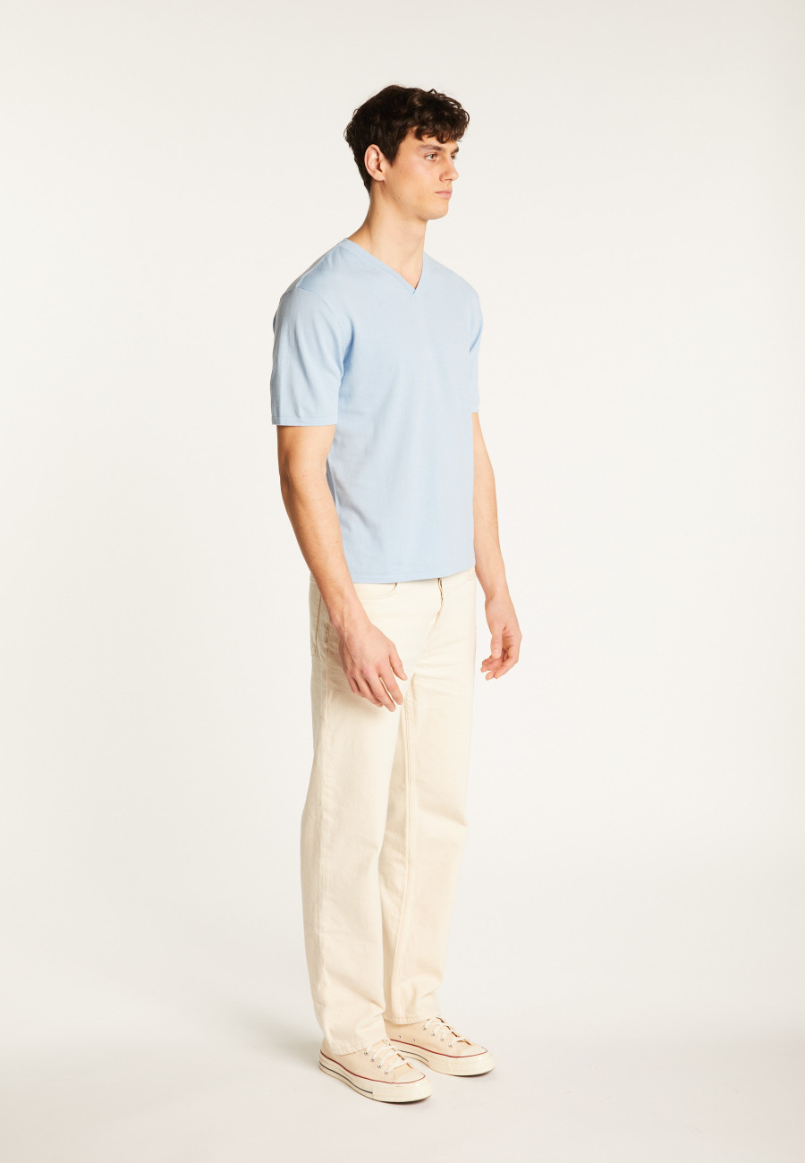 Cotton V-neck T-shirt - Malo