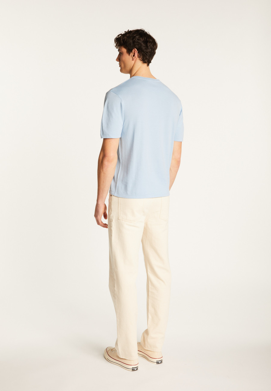 T-shirt col V en coton - Malo