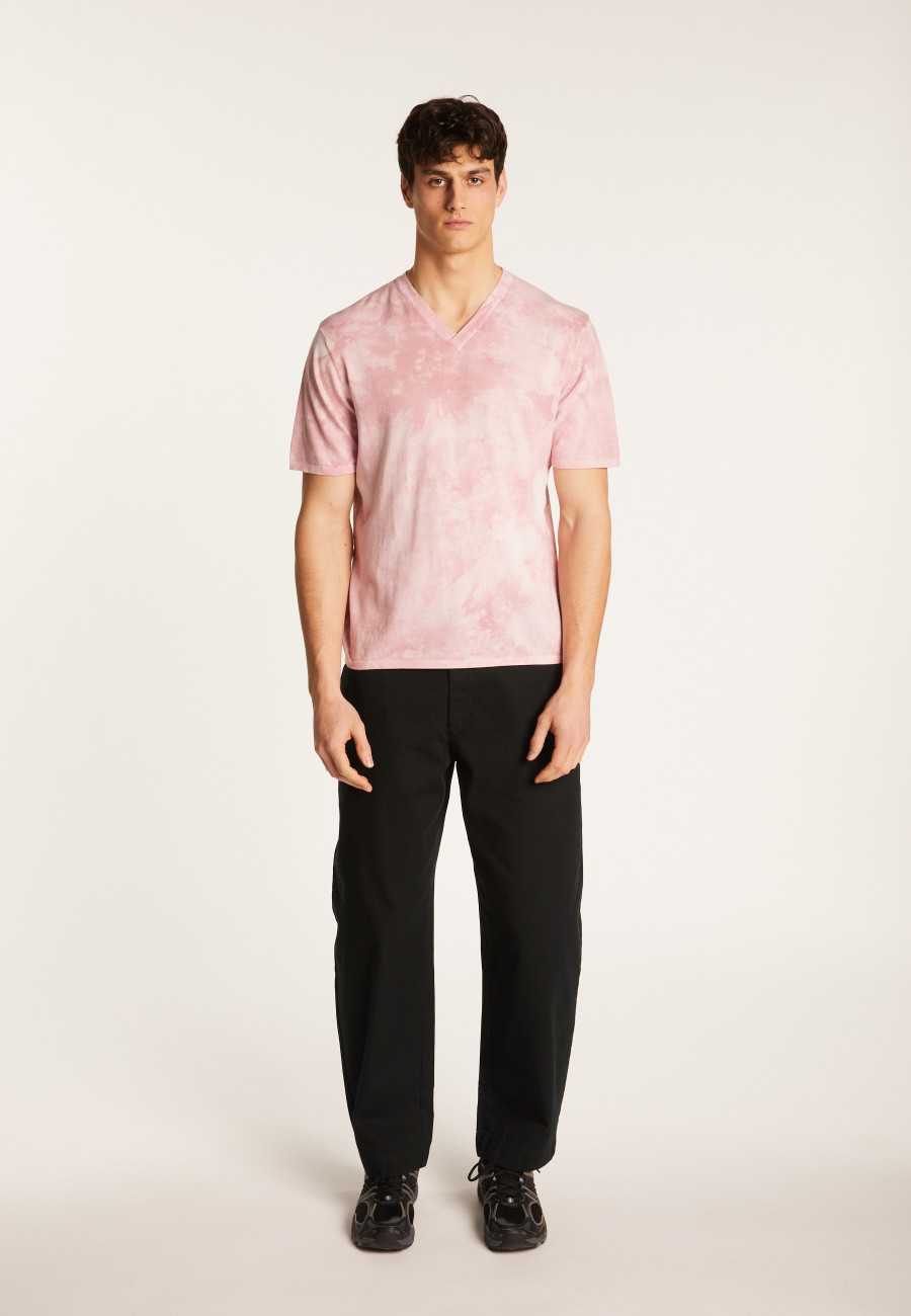 T-shirt col V en coton - Malo