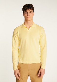 Long sleeve cotton polo shirt - Maxime