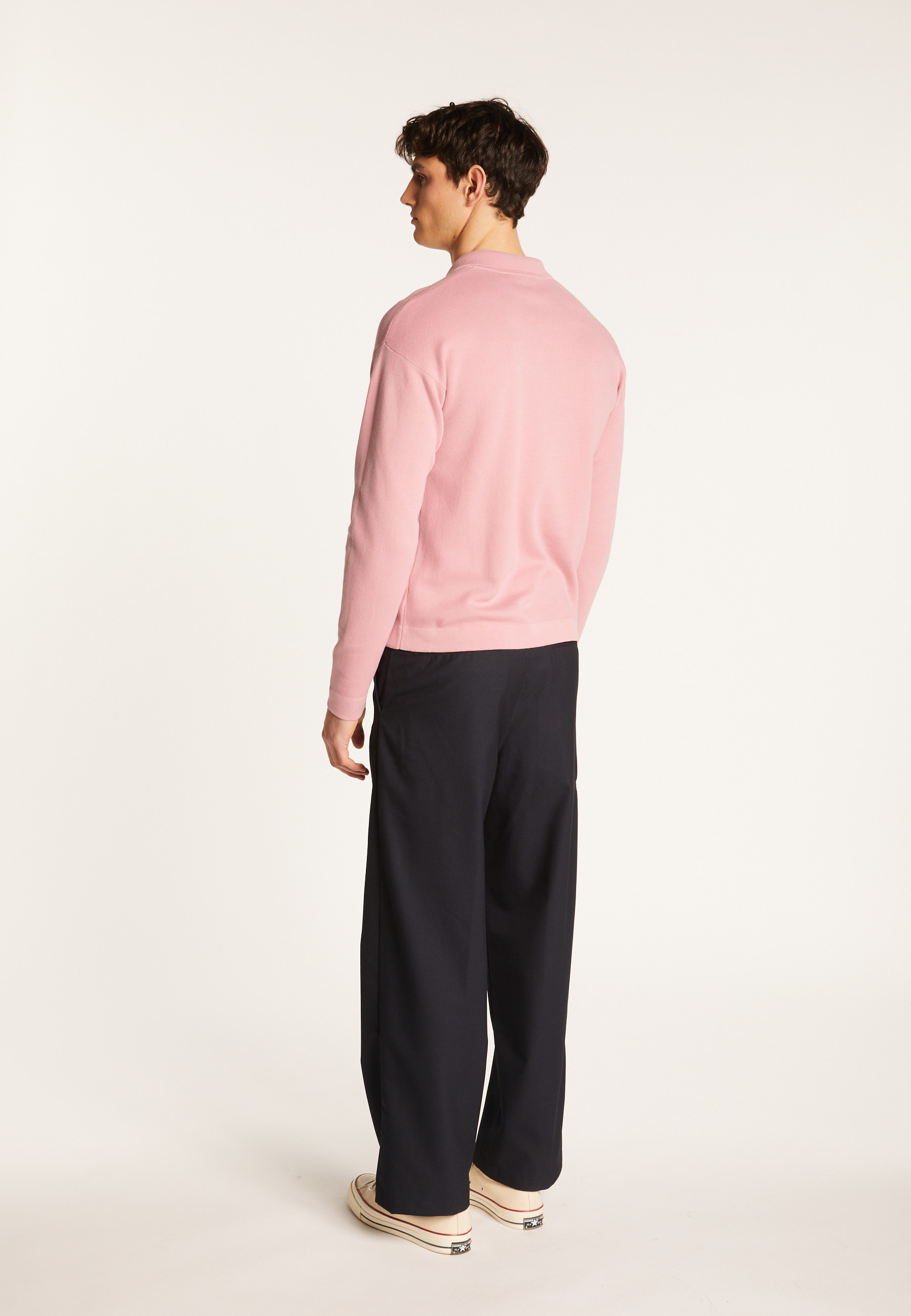Long sleeve cotton polo shirt - Maxime
