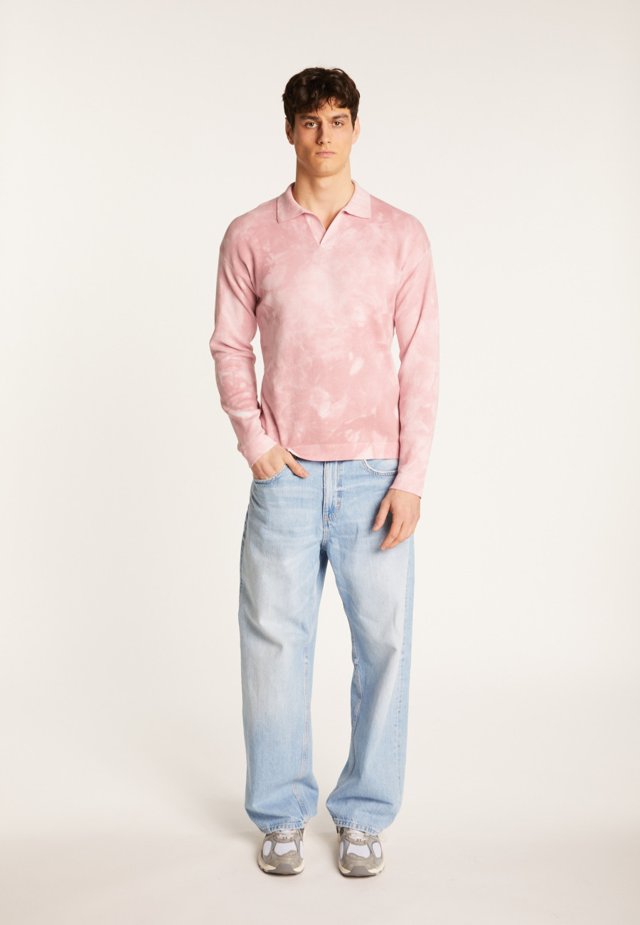 Polo à manches longues en coton - Maxime