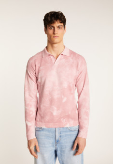 Long sleeve cotton polo shirt - Maxime