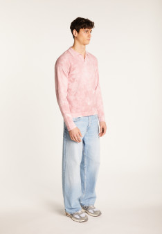 Long sleeve cotton polo shirt - Maxime