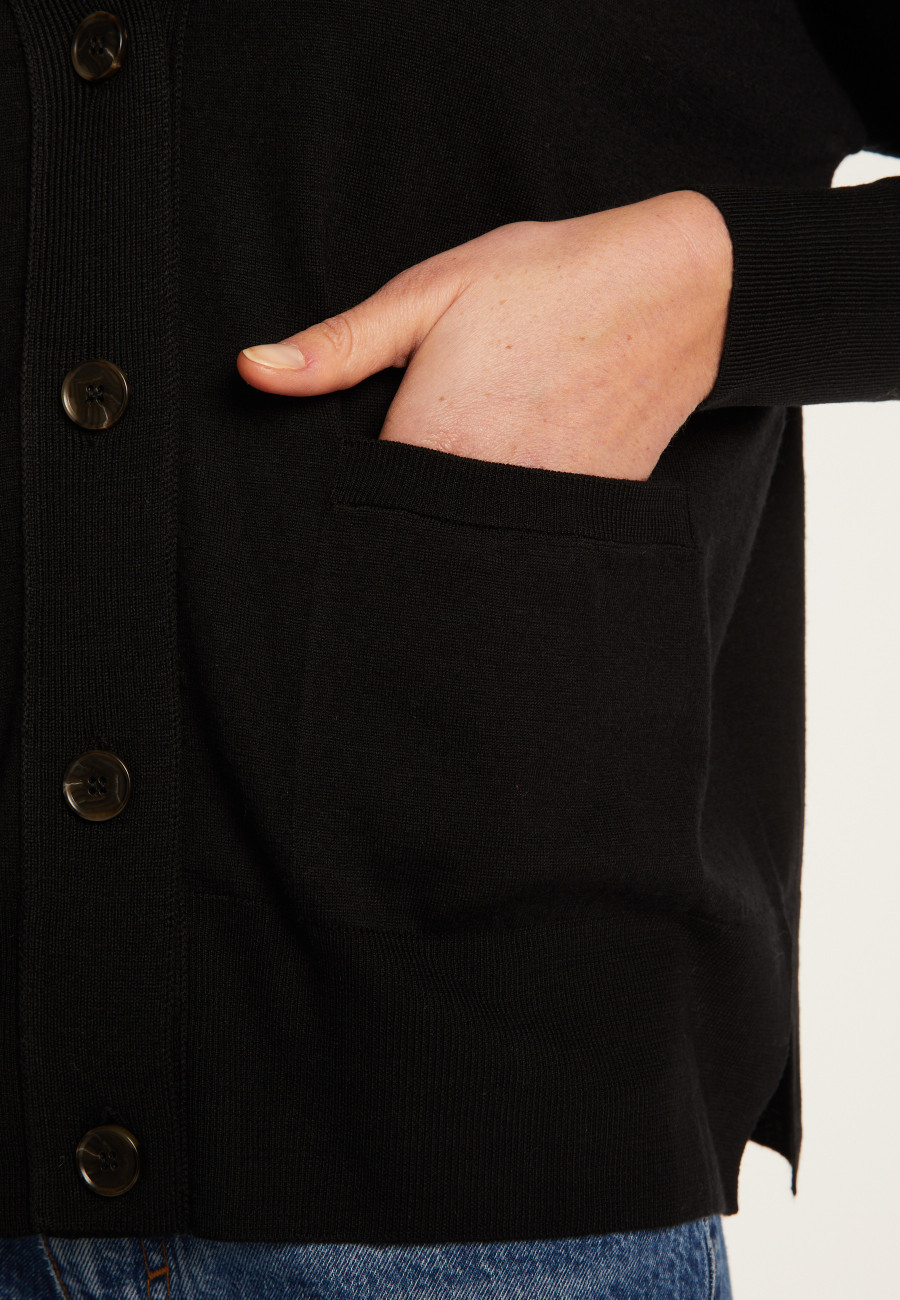 Cardigan de lã merino - Ariella