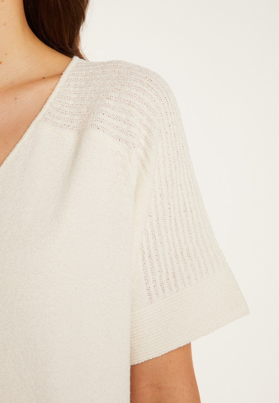 T-shirt col V en coton - Devy