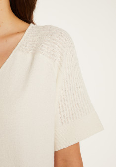 T-shirt col V en coton - Devy