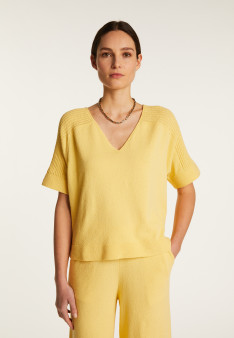 Cotton V-neck T-shirt - Devy