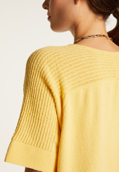 T-shirt col V en coton - Devy