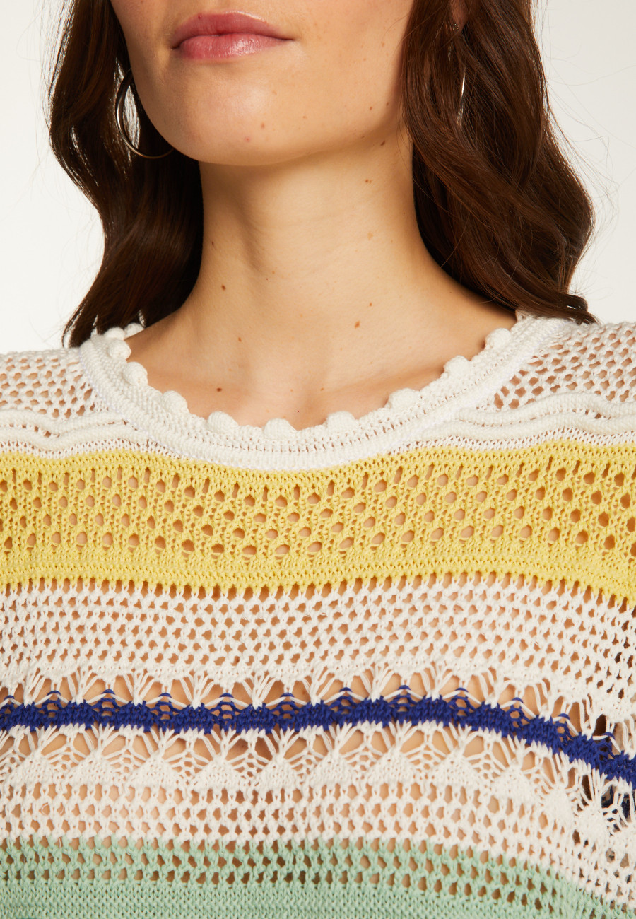 Openwork cotton sweater - Danika