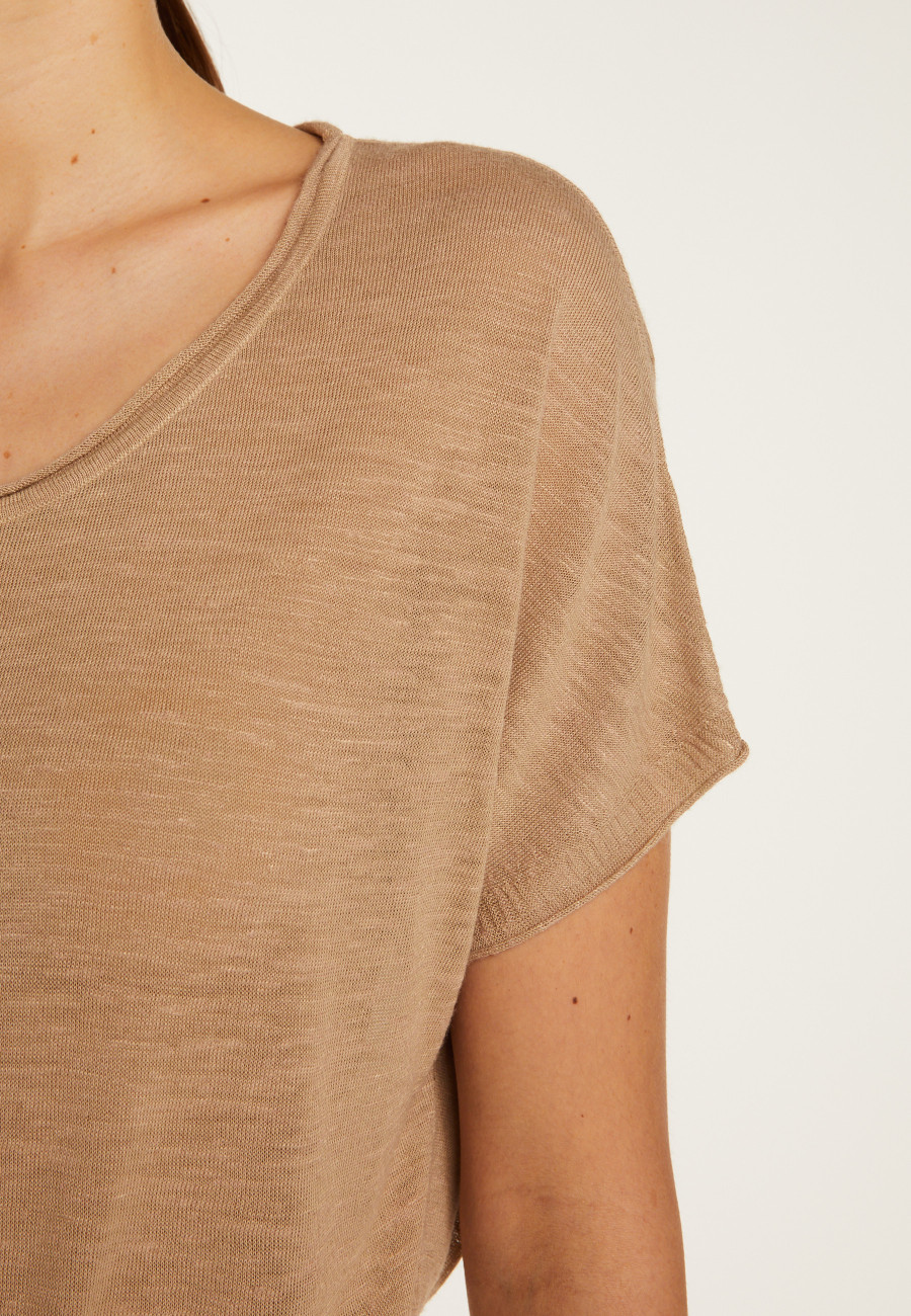 Flamed linen T-shirt - Lola