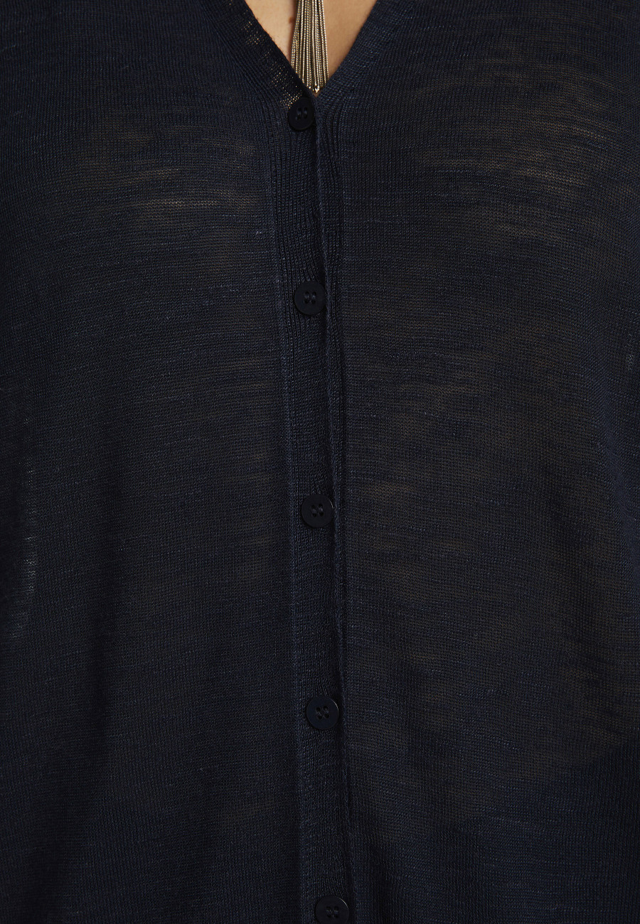 Short sleeved slub linen vest - Dara