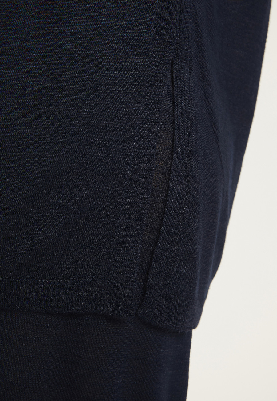 Short sleeved slub linen vest - Dara