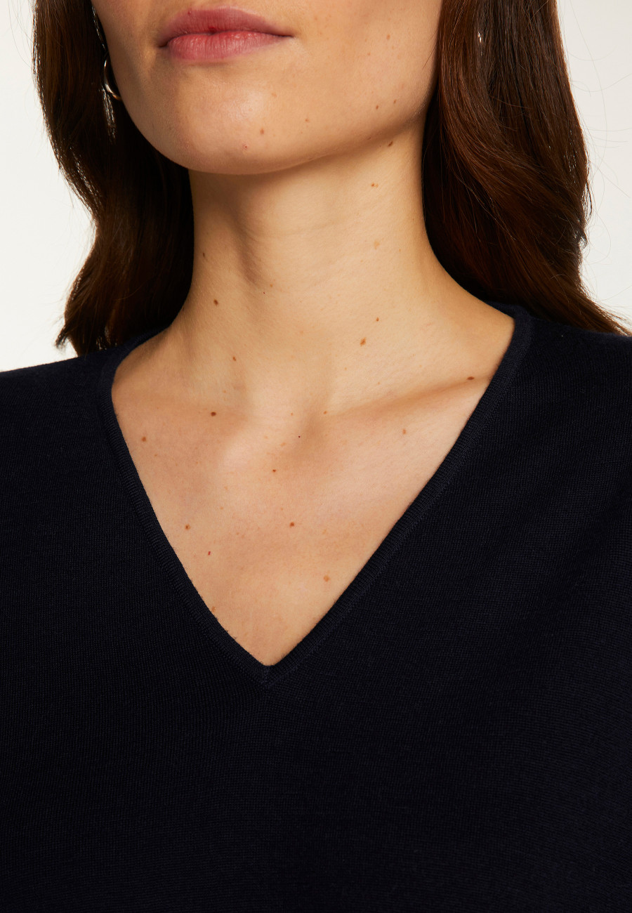 Merino wool V-neck sweater - Boxe
