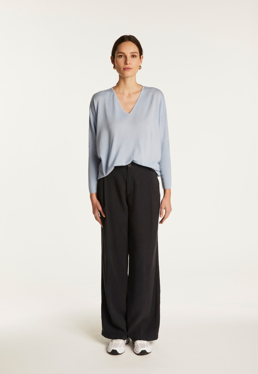 Merino wool V-neck sweater - Boxe