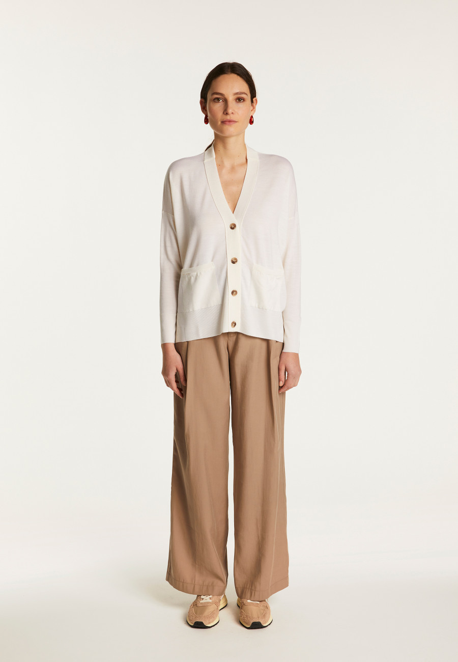 Cardigan de lã merino - Ariella