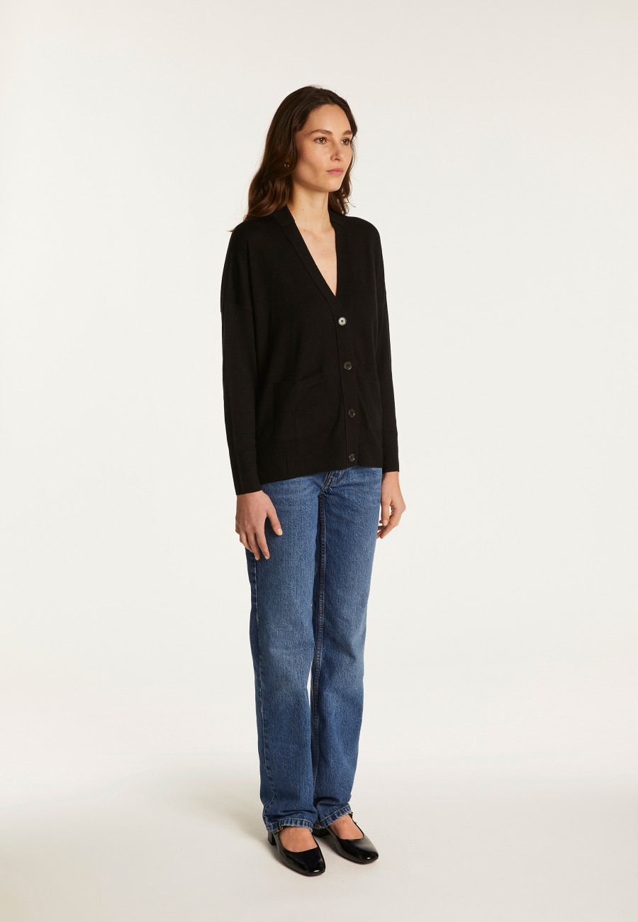 Cardigan de lã merino - Ariella