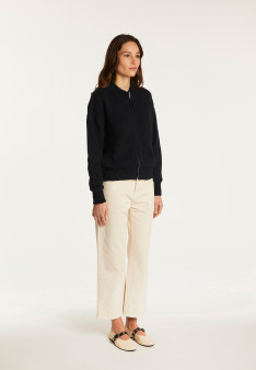 Cotton and linen zipped jacket - Flora