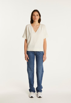 Cotton V-neck T-shirt - Devy