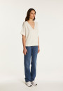 T-shirt col V en coton - Devy