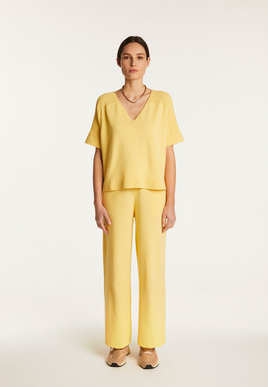 T-shirt col V en coton - Devy