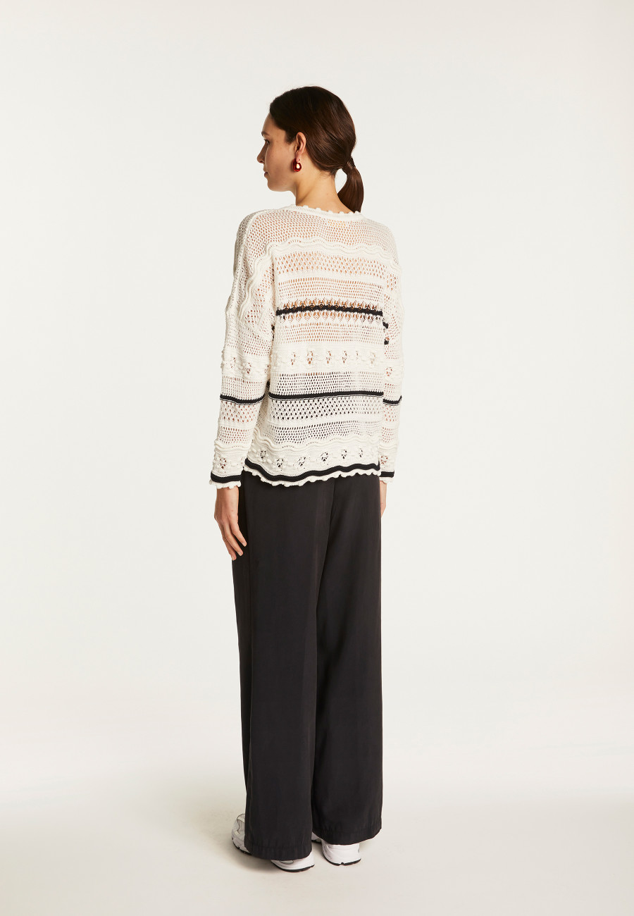 Openwork cotton sweater - Danika