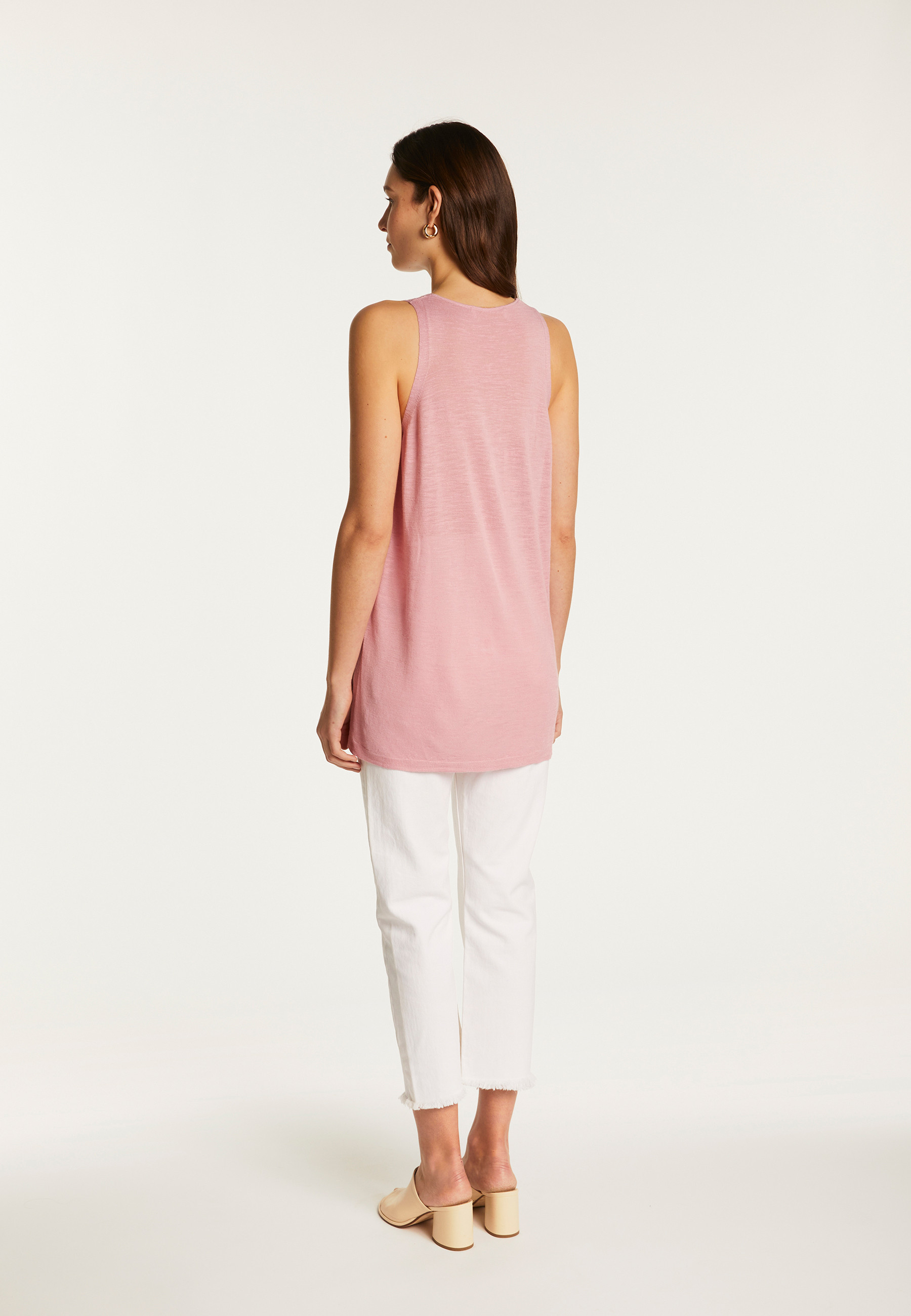 Gilet à manches courtes en lin flammé - Dara