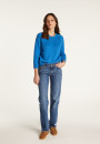 Pull col rond en coton et lin - Nicky