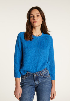 Cotton and linen crew neck sweater - Nicky