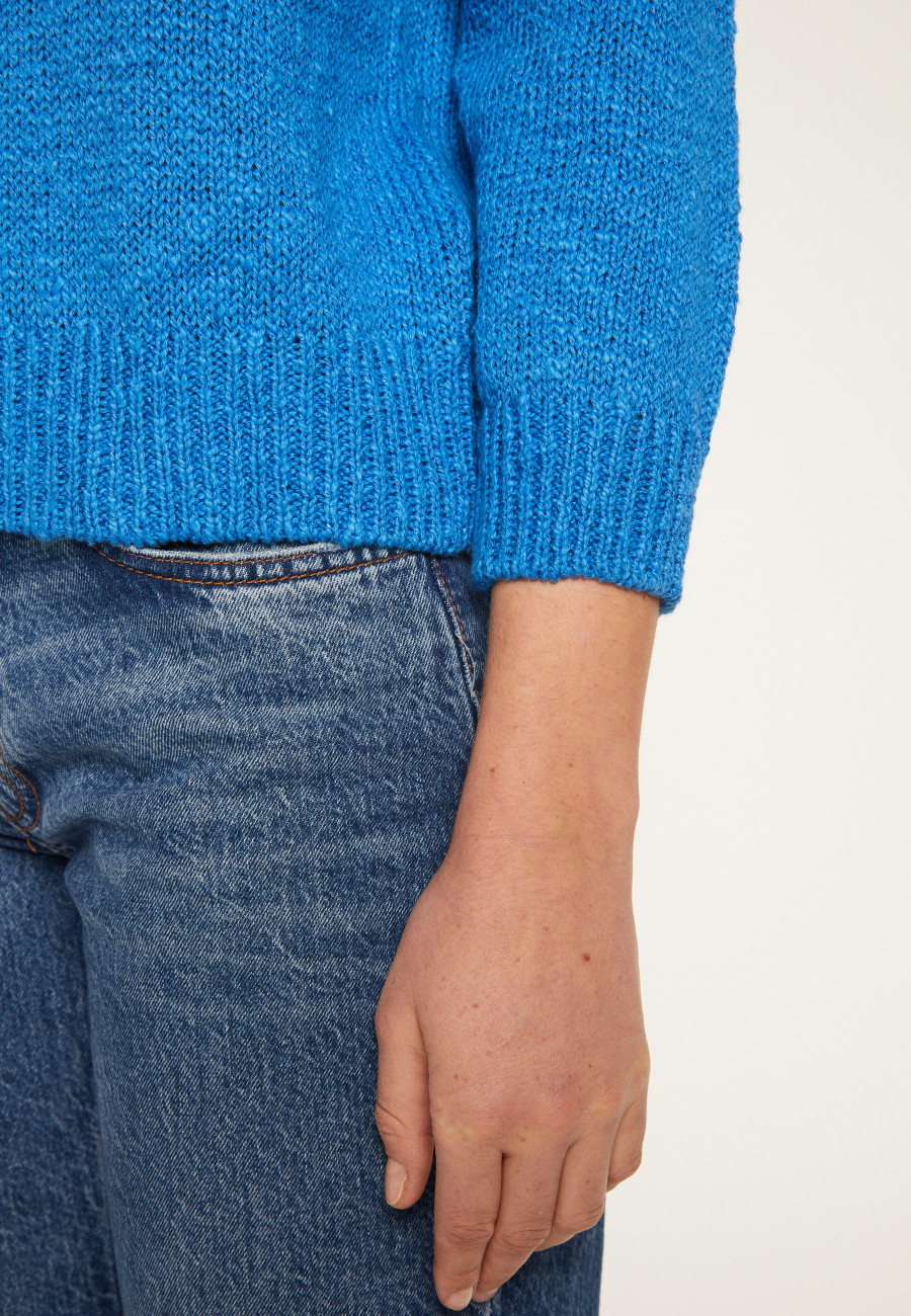 Cotton and linen crew neck sweater - Nicky