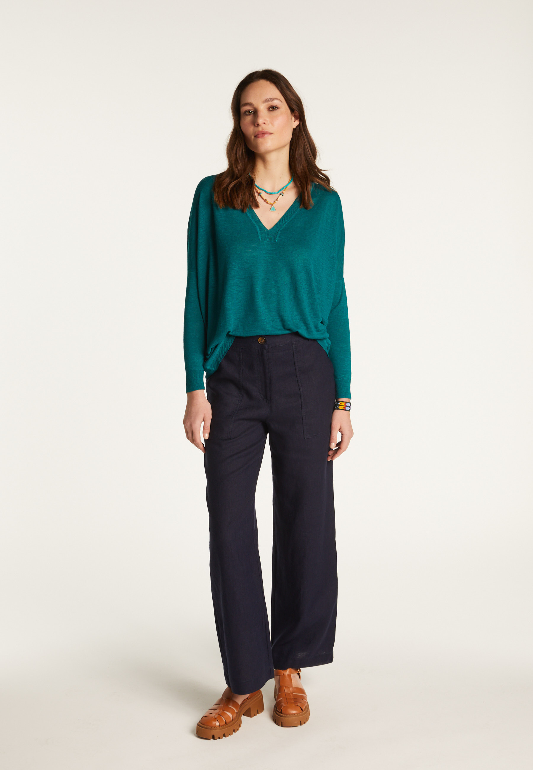 Slub linen sweater - Beja