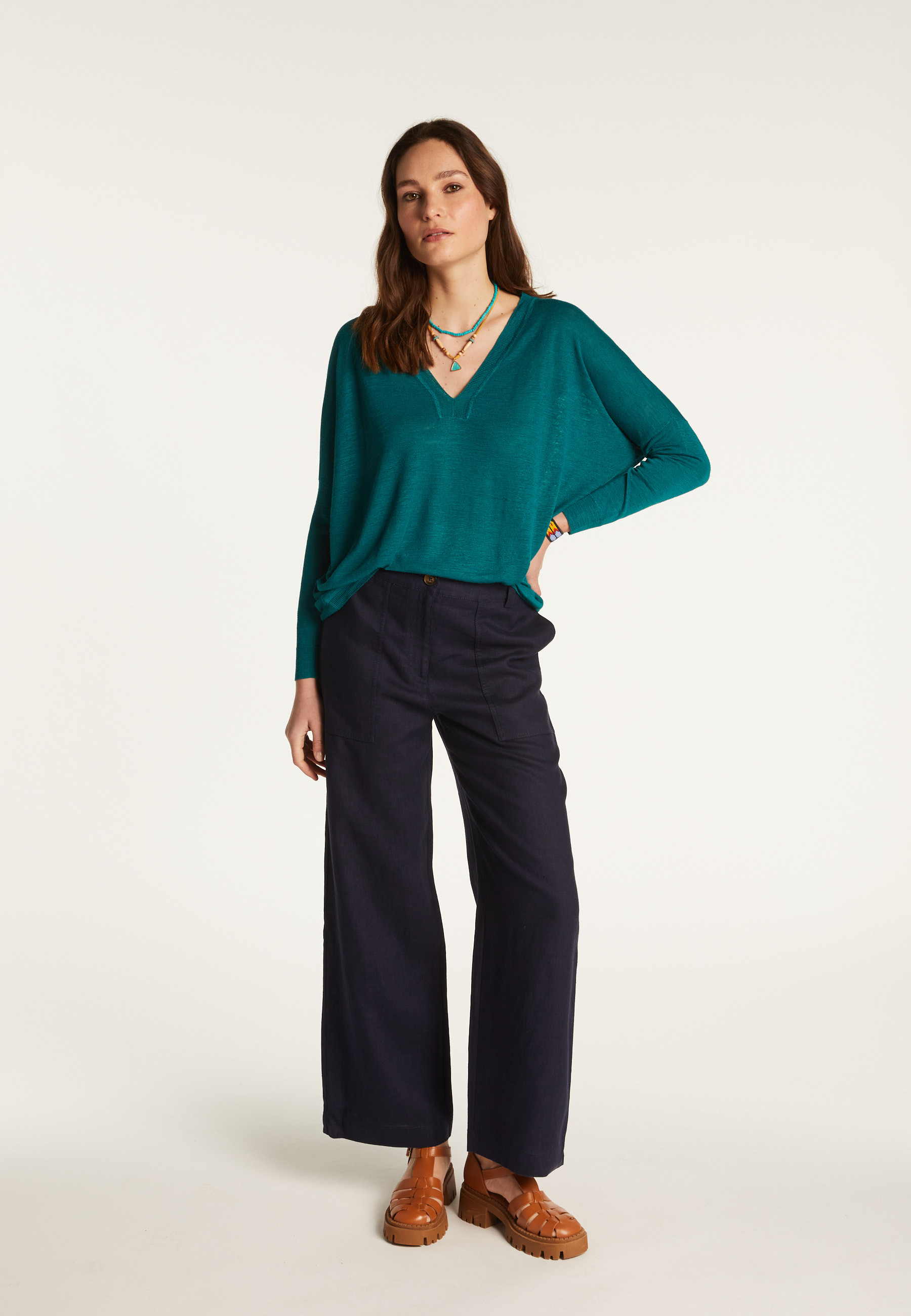 Slub linen sweater - Beja