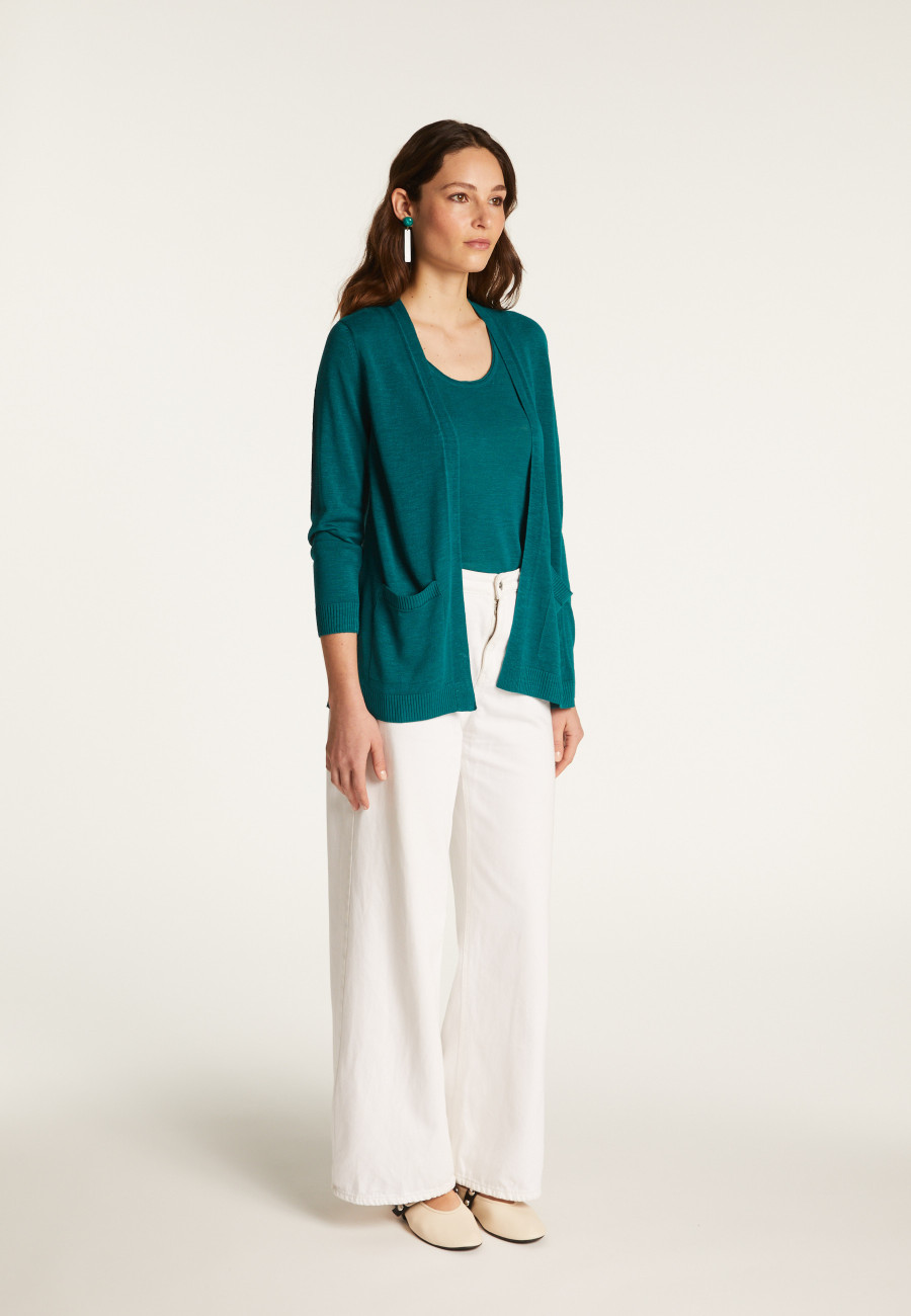 Flamed linen vest - Naelle