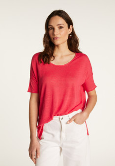 T-shirt col rond en lin flammé - Béatrice