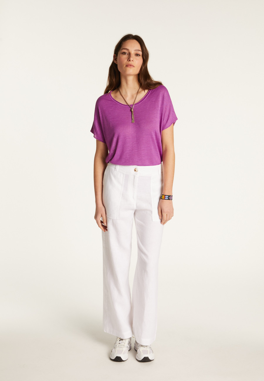 Flamed linen T-shirt - Lola