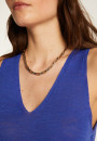 Slub linen V-neck tank top - Lalita
