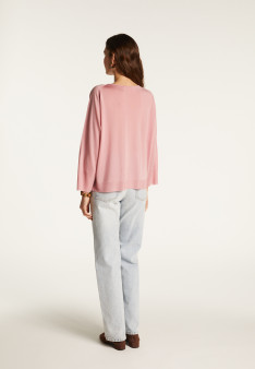 V-neck sweater in light thread - Delly