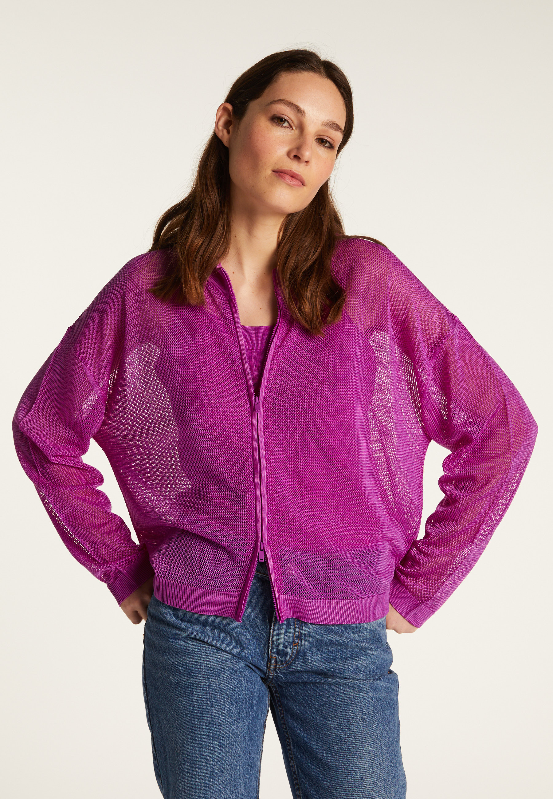 Pull zippé en fil lumière - Denyze