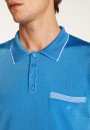 Polo fines rayures Fil Lumière Laurentin 6042 flot - 06 bleu moyen