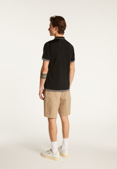 Polo fines rayures Fil Lumière Laurentin 6042 flot - 06 bleu moyen