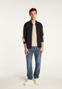 Veste zippée en fil lumière - Romuald 7767 kaki/raphia/citron - 83 Kaki