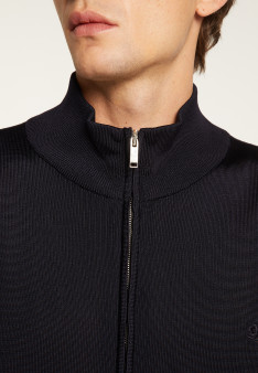 Veste zippée en fil lumière - Romuald 7767 kaki/raphia/citron - 83 Kaki