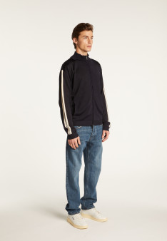 Veste zippée en fil lumière - Romuald 7767 kaki/raphia/citron - 83 Kaki