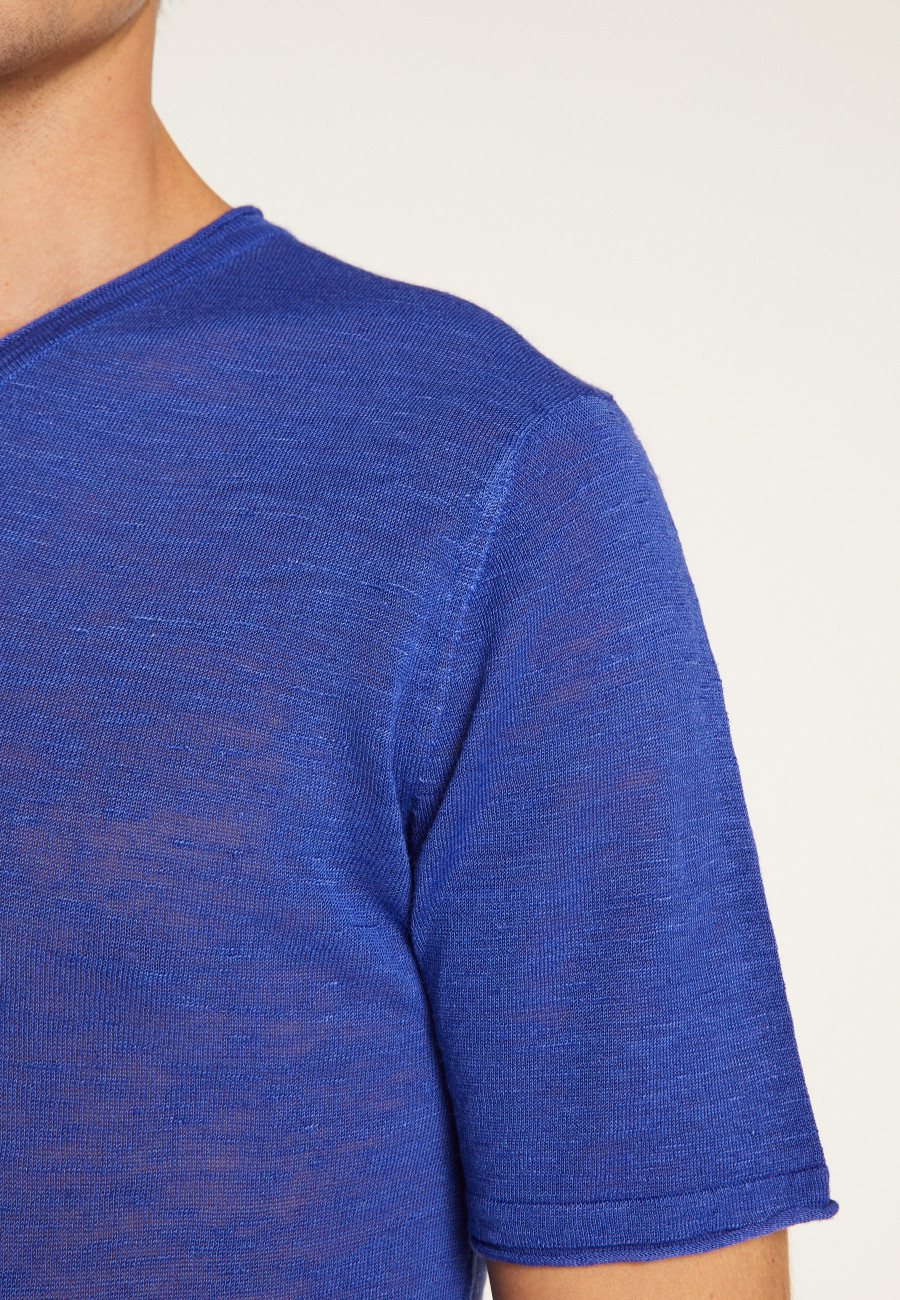 T-shirt col V en coton - Reuben