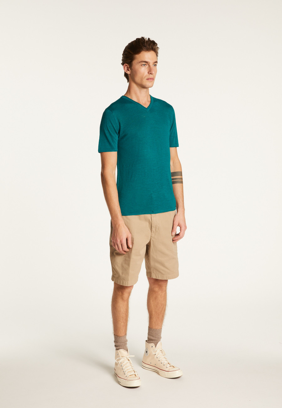 Cotton V-neck T-shirt - Reuben