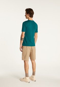 T-shirt col V en coton - Reuben