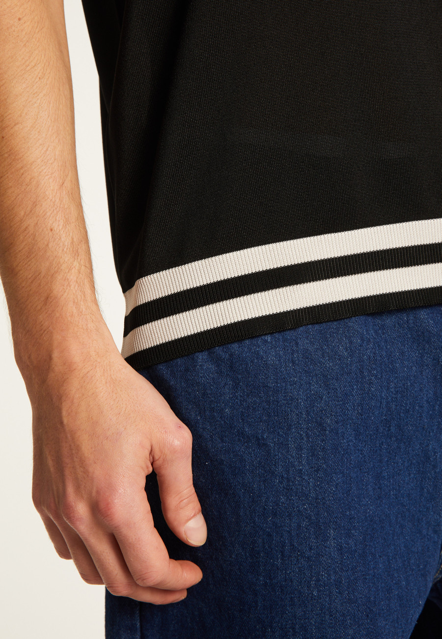 Camisa polo em fio claro e listras - Montmartre