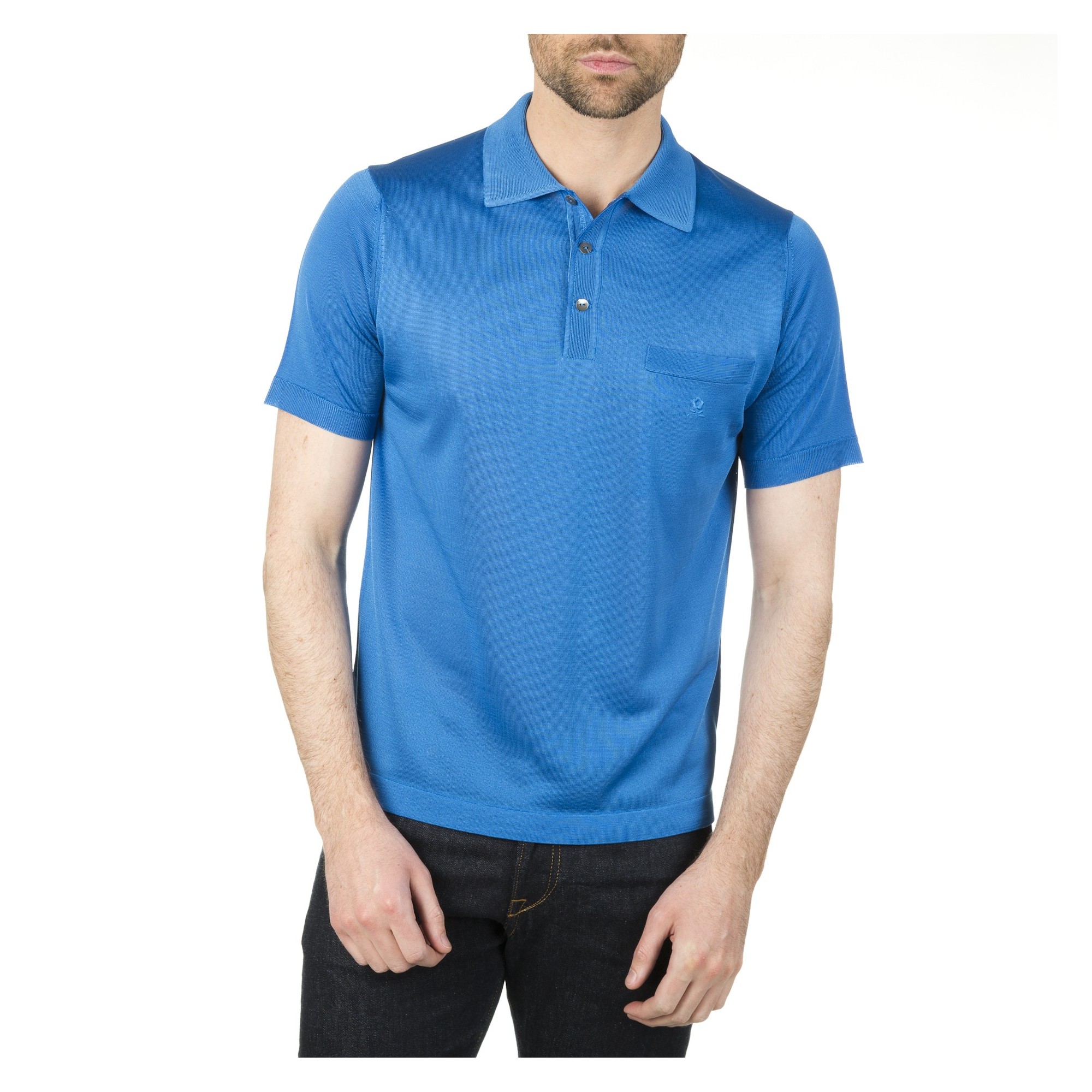 Polo manches courtes en Fil Lumière Vadim Bleu roi