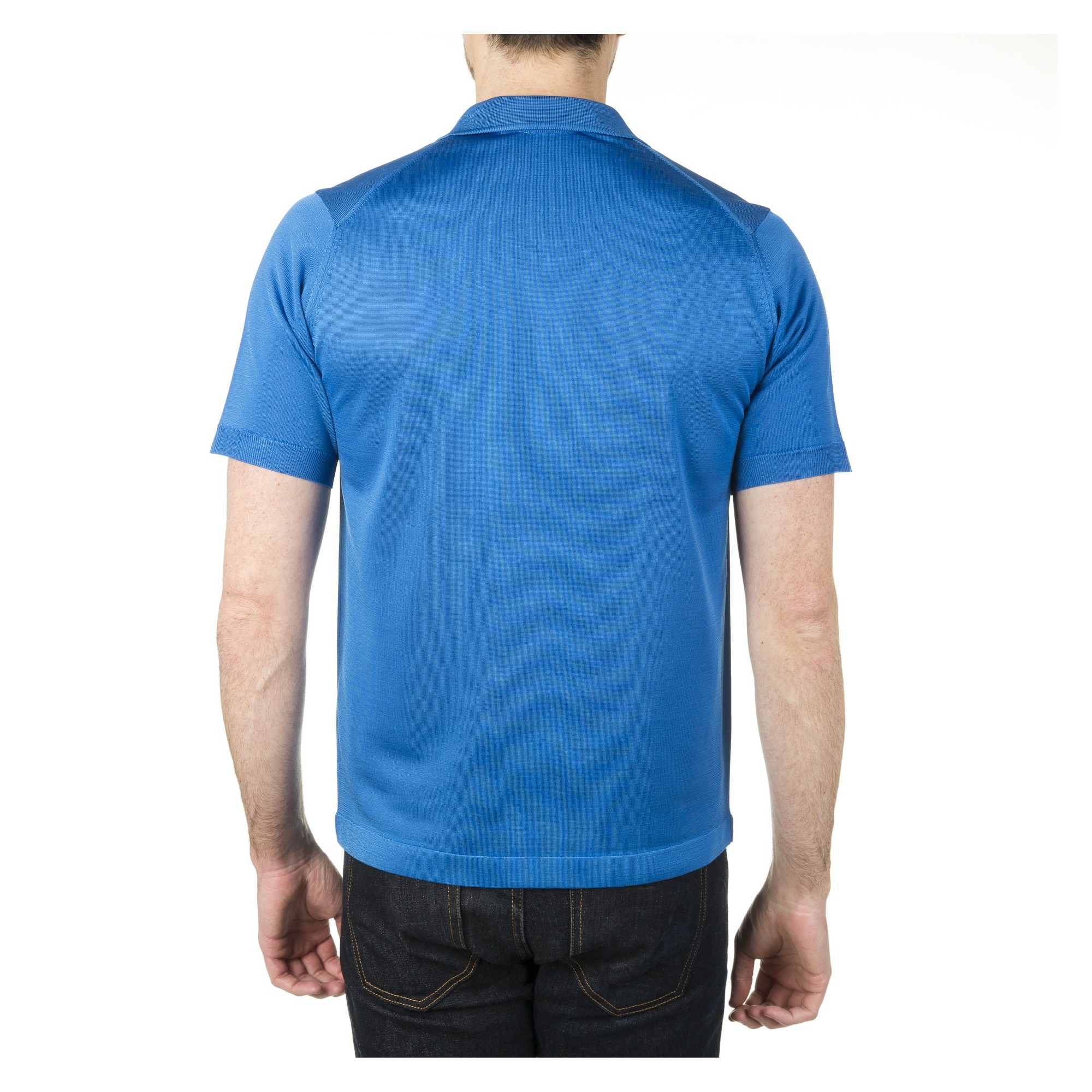 Polo manches courtes en Fil Lumière Vadim bleu roi