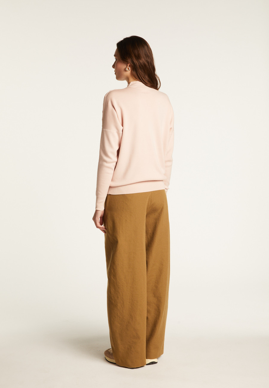 Buttoned shoulder wool sweater - Gipsy